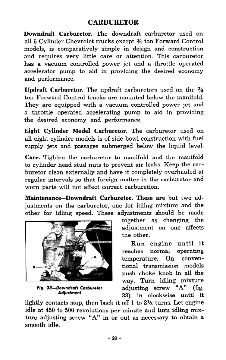 1957 Chevrolet Trucks Operators Manual Page 88